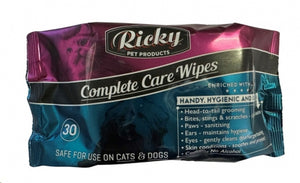 RICKY Litchfield Complete Care Wipes for Dogs & Cats - 30 Wipes