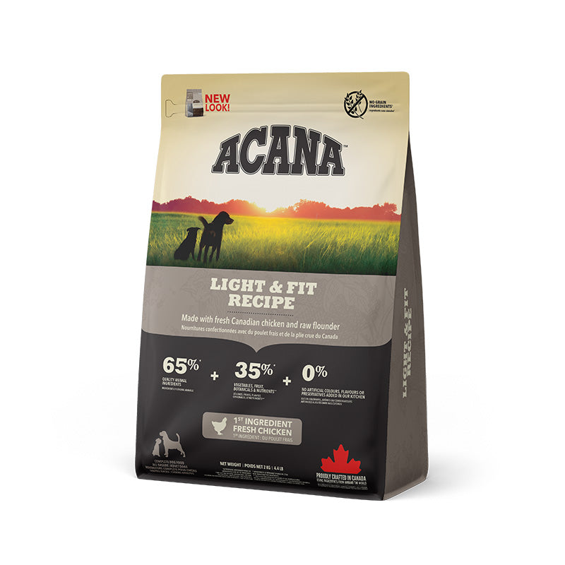 ACANA LIGHT & FIT DOG FOOD RECIPE: For All Dogs 1 Year and Older, For Overweight Dogs