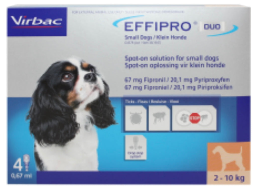 VIRBAC EFFIPRO DUO SPOT ON SOLUTION FOR SMALL DOGS (2-10KG)