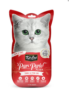 KIT CAT Purr Puree Plus+ Cat Treats  -  Single Sachet - 60g