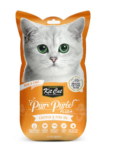 KIT CAT Purr Puree Plus+ Cat Treats  -  Single Sachet - 60g