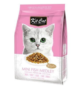 Kit Cat Premium Dry Food: Mini Fish Medley (Optimal Growth) 1.2kg & 5kg