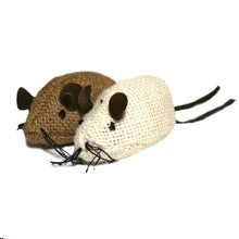 Jolly Moggy Natural Catnip Mice x 2  (7cm without tail)