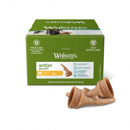 Whimzees Treat Antler 66pcs Display Box (Medium)