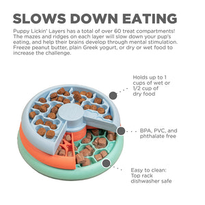 Nina Ottosson Puppy Lickin' Puzzle & Slow Feeder  (Level 2 Challenge)
