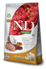 Load image into Gallery viewer, FARMINA N&amp;D Quinoa Grain-Free Adult Dog Food for All Breeds: Skin and Coat Quail recipe
