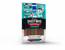 Load image into Gallery viewer, BAGS O&#39; WAGS Montego Treats BEEF &amp; VEGGIES Chewies 120g &amp; 500g tubs
