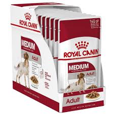 ROYAL CANIN Medium Adult Wet Dog Food Pouches - 10 x 140g