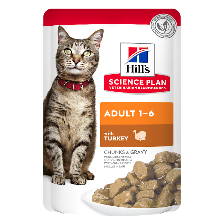 Hills Science Plan Adult Turkey Pouch Box 12 x 85g pouches - NEW!