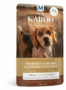 MONTEGO KAROO Wet Adult Dog Food Lamb & Veg - 8 x 150g Pouches