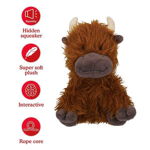 Chubleez Tough Rope Core Cow Comfort Dog Toy  - 27cm