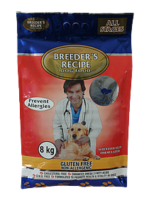 BREEDERS RECIPE GLUTEN FREE Adult Ostrich Dog Food 8kg & 20kg