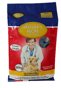 BREEDERS RECIPE GLUTEN FREE Adult Ostrich Dog Food 8kg & 20kg